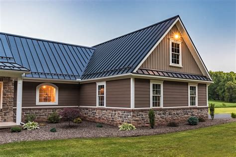 brick house metal roof pictures